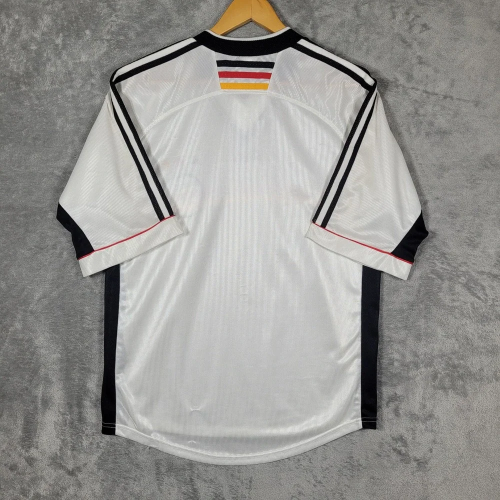 Vintage Adidas Soccer Jersey Men M White Germany DFB National Team Striped 1998